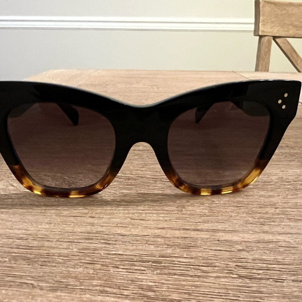 Celine 50MM Gradient Butterfly Sunglasses in Black/Havana